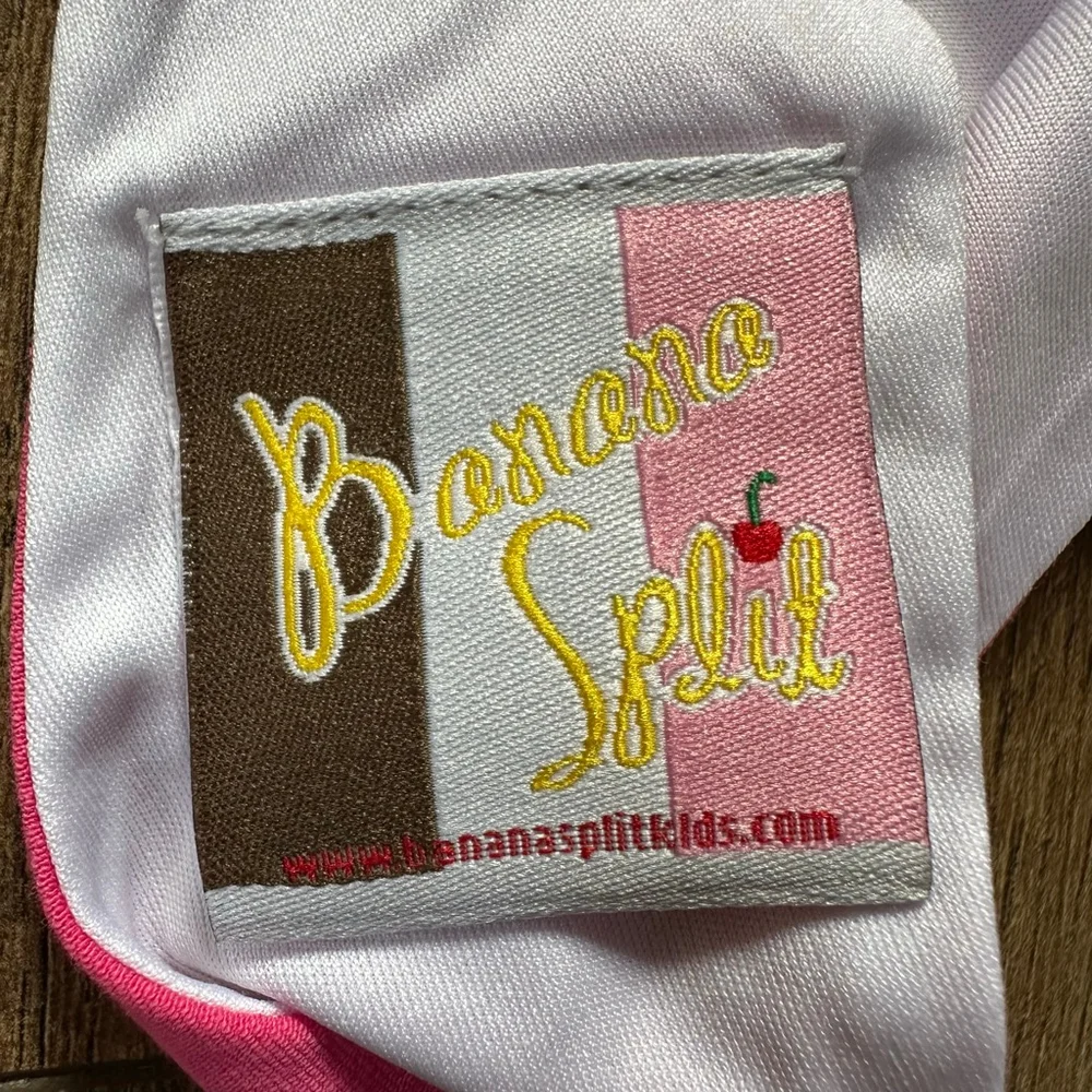 Girls Banana Split Matching Set 18 Months Pink White Polka Dot Mickey Disney